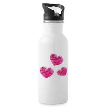 ALLES GUTE ZUM GEBURTSTAG. ALLES GUTE ZUM GEBURTSTAG. JAHRESTAG. - Trinkflasche mit integriertem Trinkhalm - Weiß - Rechts