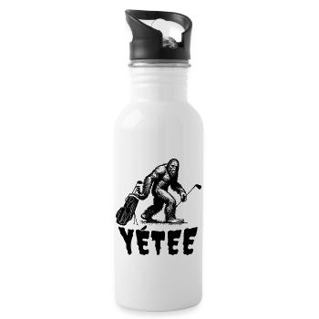 Yéti? NON, Yétee...La terreur sur le green ! - Gourde avec paille intégrée - blanc - Droite