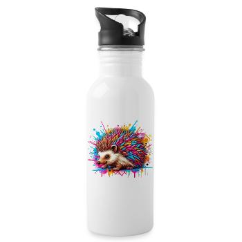 Hedgehog - Water bottle with straw - white - Right