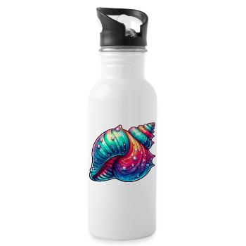 Shell - Water bottle with straw - white - Right