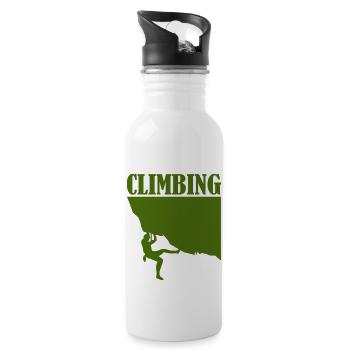 climbing - Trinkflasche mit integriertem Trinkhalm - Weiß - Rechts