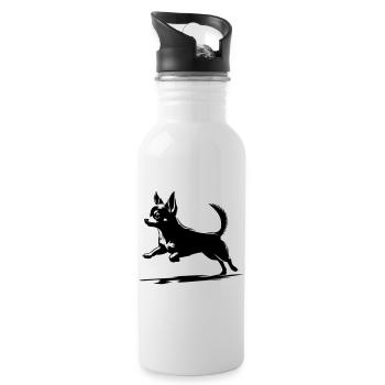 Chihuahua - Gourde avec paille intégrée - blanc - Droite