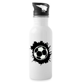 Soccer blobs - Water bottle with straw - white - Right