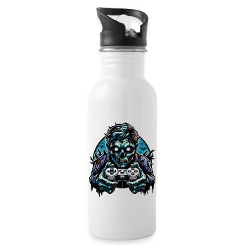 Zombie Gaming Controller - Trinkflasche mit integriertem Trinkhalm - Weiß - Rechts