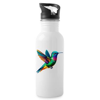 Colibri - Gourde avec paille intégrée - blanc - Droite