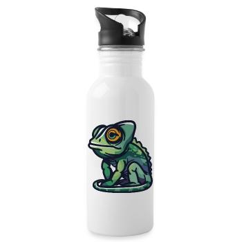 Caméléon - Gourde avec paille intégrée - blanc - Droite