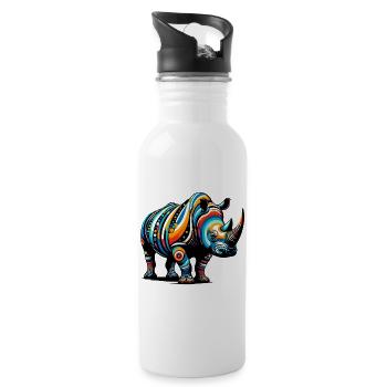 Rhinoceros - Water bottle with straw - white - Right