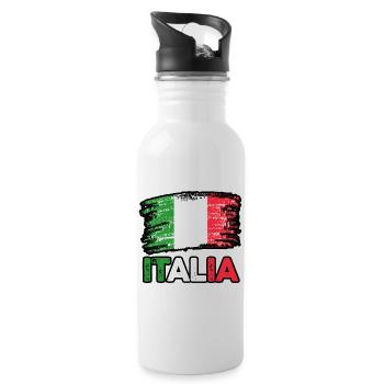 Italie Italien Italien Italie - Gourde avec paille intégrée - blanc - Droite