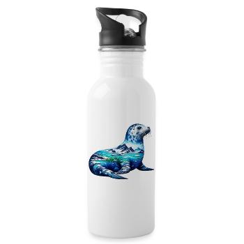 Seal - Water bottle with straw - white - Right