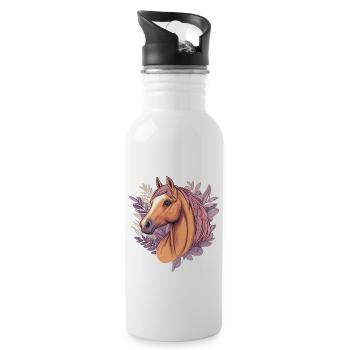 Horse - Water bottle with straw - white - Right