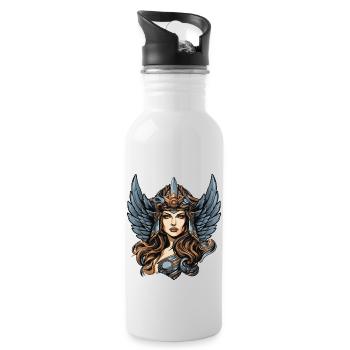 warrior - Water bottle with straw - white - Right