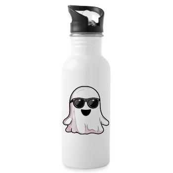 Geist Halloween Sonnenbrille - Trinkflasche mit integriertem Trinkhalm - Weiß - Rechts