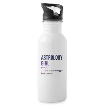 astrologie - Gourde avec paille intégrée - blanc - Droite