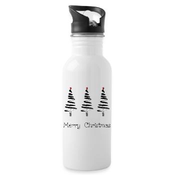 WEIHNACHTEN. FROHE WEIHNACHTEN. FROHE WEIHNACHTEN. WEIHNACHTSMANN - Trinkflasche mit integriertem Trinkhalm - Weiß - Rechts