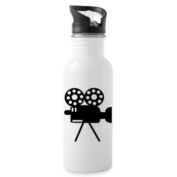 Camera Icon Film - Water bottle with straw - white - Right