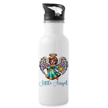 angel - Water bottle with straw - white - Right