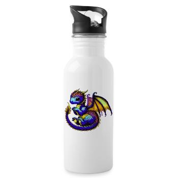 Dragon - Water bottle with straw - white - Right