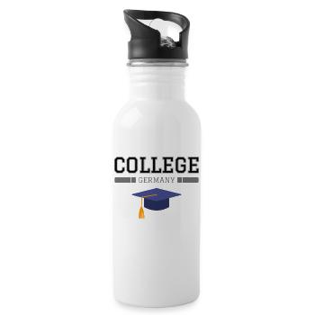 College - Water bottle with straw - white - Right