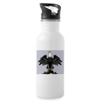 Eagle - Water bottle with straw - white - Right