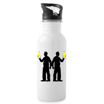 Drinking Team Jga - Trinkflasche mit integriertem Trinkhalm - Weiß - Rechts