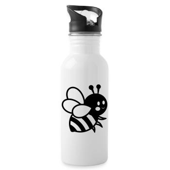Abeille - Gourde avec paille intégrée - blanc - Droite