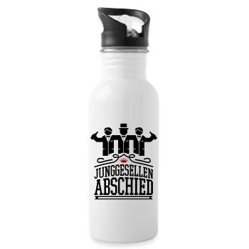 Junggesellen Abschied - Trinkflasche mit integriertem Trinkhalm - Weiß - Rechts