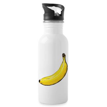 Banana - Water bottle with straw - white - Right
