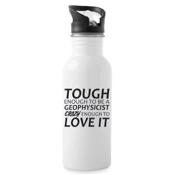 Geophysicist Crazy Geophysics - Water bottle with straw - white - Right