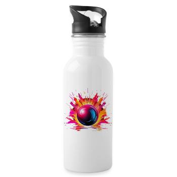 Bowling - Water bottle with straw - white - Right