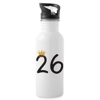 26 - Water bottle with straw - white - Right