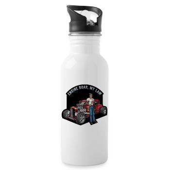 Hot engine and rebellious style - Water bottle with straw - white - Right