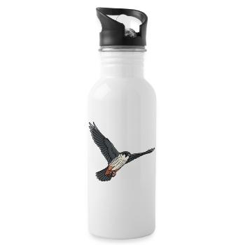 Faucon arboricole oiseau de proie - Gourde avec paille intégrée - blanc - Droite