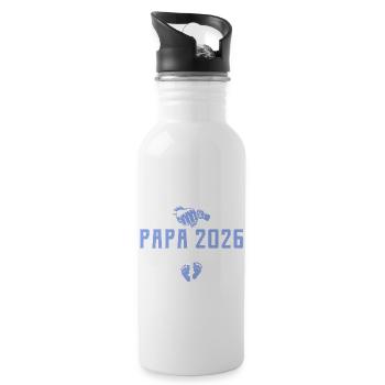 Promotion to Dad 2026 loading - Water bottle with straw - white - Right