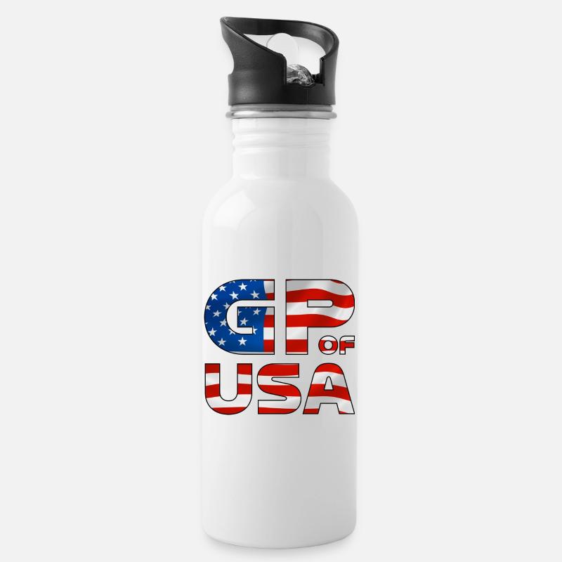usa_gp - Water bottle with straw - white