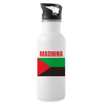 T-shirt Madinina drapeau Martinique - Gourde avec paille intégrée - blanc - Droite