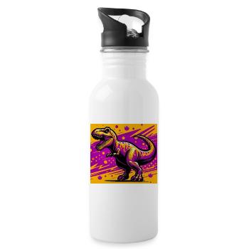 dinosaur - Water bottle with straw - white - Right