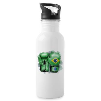 Brasil Boxing Brazil Boxing Gloves - Water bottle with straw - white - Right