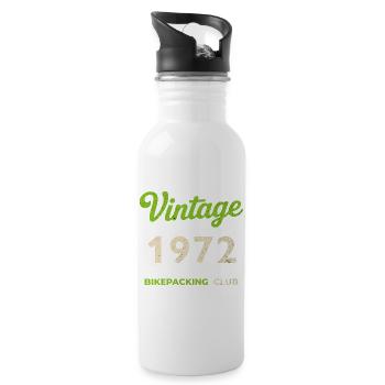 Millésime 1972 – Bikepacking Club Rétro Année de naissance - Gourde avec paille intégrée - blanc - Droite