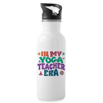 In my Yoga Teacher Era - Water bottle with straw - white - Right