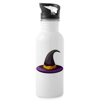 Witch hat - Water bottle with straw - white - Right