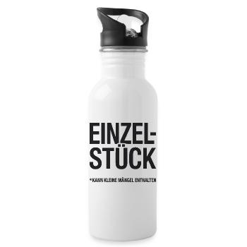 Single piece may contain small flaws Funnier - Water bottle with straw - white - Right