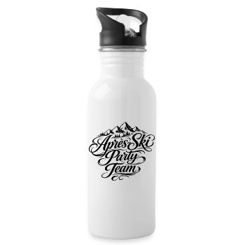 Après Ski Party Team Mountains - Water bottle with straw - white - Right