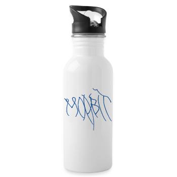 Berlin Moabit - Trinkflasche mit integriertem Trinkhalm - Weiß - Rechts
