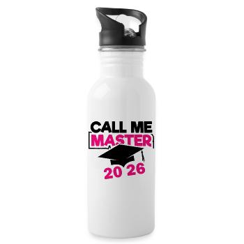 Abschluss Promotion Master Sponsion 2026 - Trinkflasche mit integriertem Trinkhalm - Weiß - Rechts