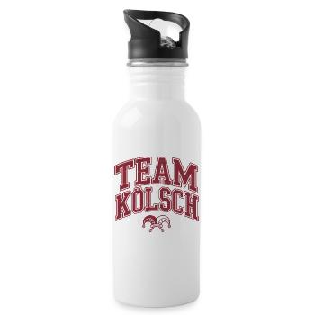 Team Kölsch - Karneval Kostüm - Trinkflasche mit integriertem Trinkhalm - Weiß - Rechts
