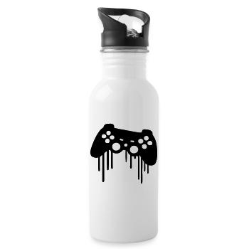 gaming kontroller - Trinkflasche mit integriertem Trinkhalm - Weiß - Rechts