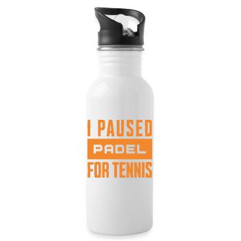 padel_orange - Water bottle with straw - white - Right