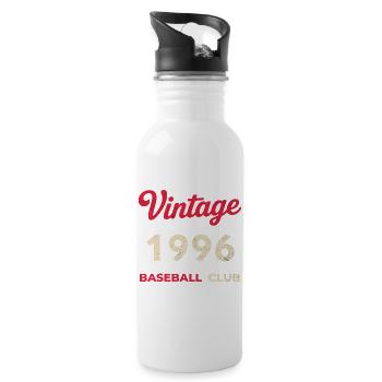 Vintage 1996 – Année de naissance rétro du club de baseball - Gourde avec paille intégrée - blanc - Droite