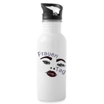 Visage de vampire pour la Journée des Femmes - Gourde avec paille intégrée - blanc - Droite