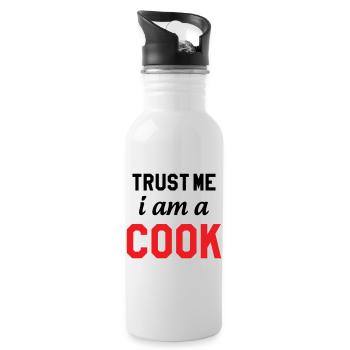 Trust Me I Am A Cook : Design Humour Chef - Gourde avec paille intégrée - blanc - Droite